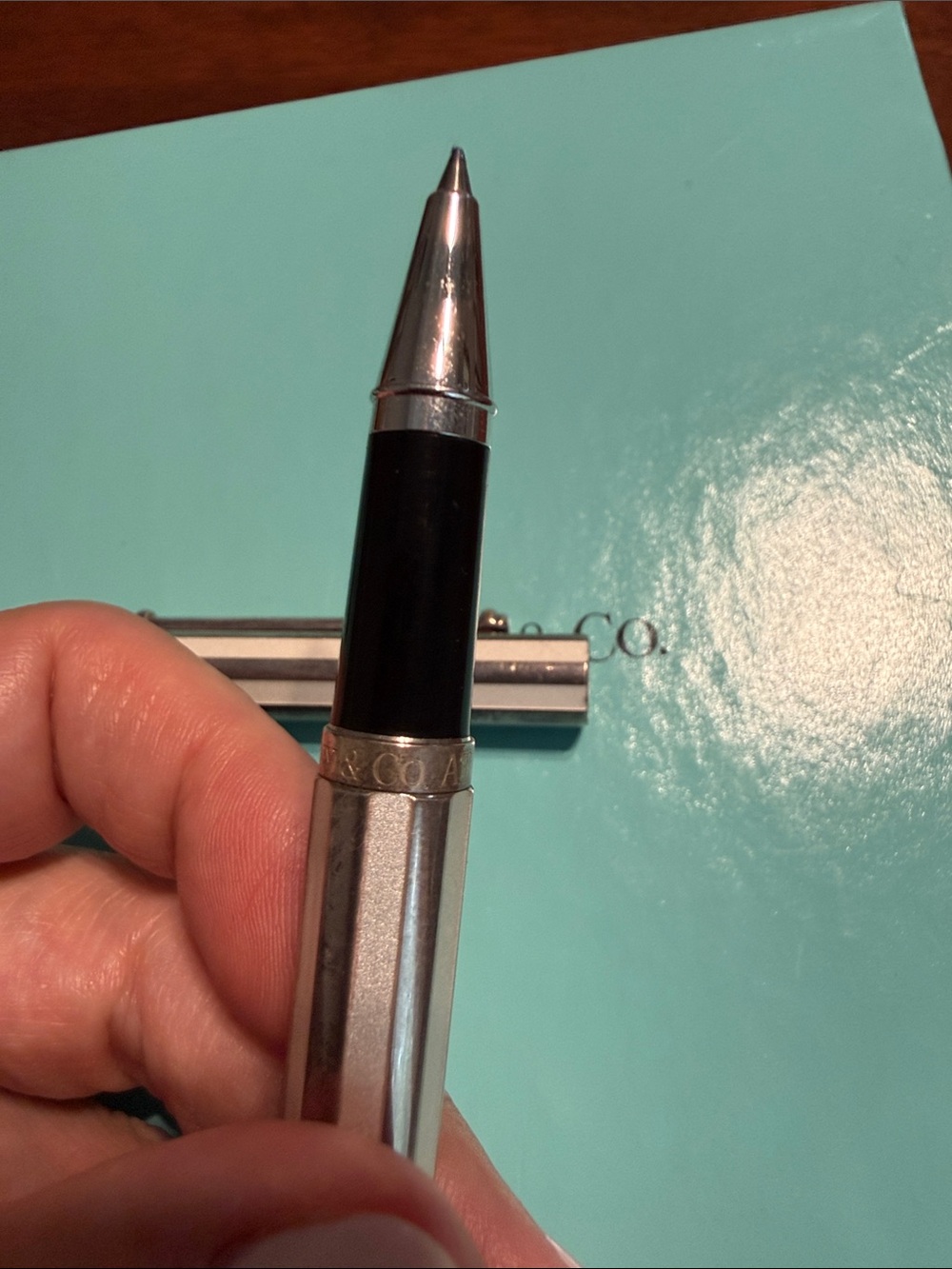 Tiffany & Co. Atlas Silver Pen on Tiffany Blue Box - Picture 8 of 9